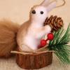 Artificial Squirrel Decoration Christmas Tree Hanging Ornament For Door Mantel Window Wedding Christmas Party Decoration