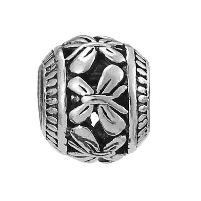 2pcs /Lot Vintage Silver Rose Flower Charm Beads Tree Of Life Pendant Fit Original Brand Bracelet Necklace For Women Jewelry