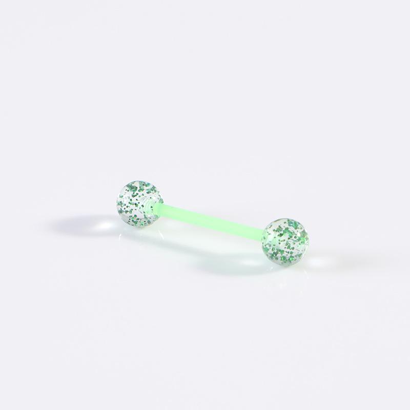 Bendable Acrylic Glitter Tongue & Nipple Piercing Jewelry