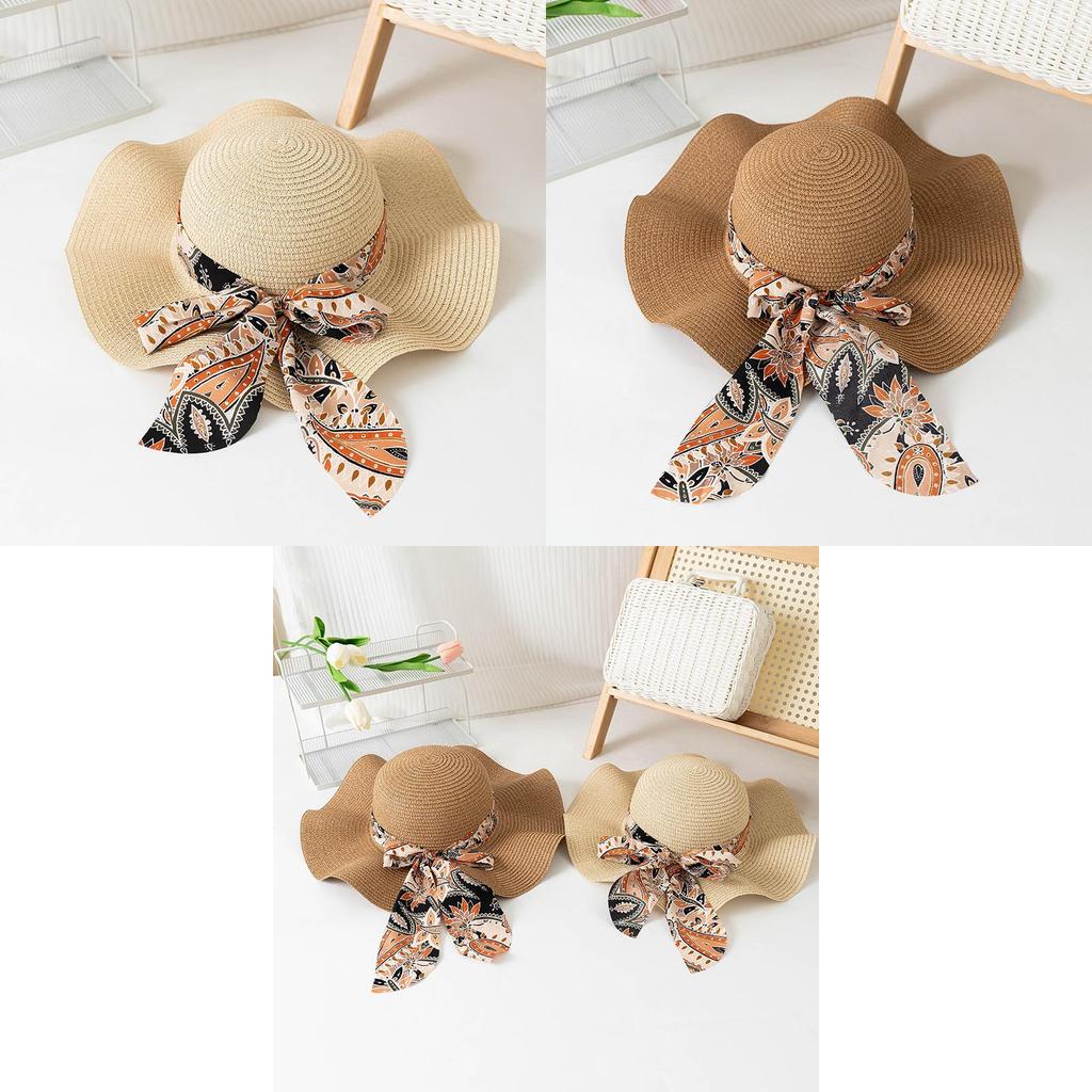 Fashionable Summer Sun Hat For Women With Round Top And Ruffle Edge