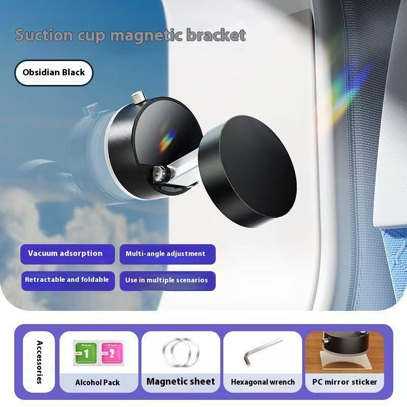 

1 шт. 360° регулируемая вакуумная магнитная присоска крепление для телефона Hands-Free магнитный держатель для сотового телефона для автомобиля/спортзала/зеркала/рабочего стола чёрный