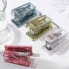 Transparent Labor-saving Flexible Book Order Household Mini Small Stapler Creative Student Desktop Stapler School Supplies New