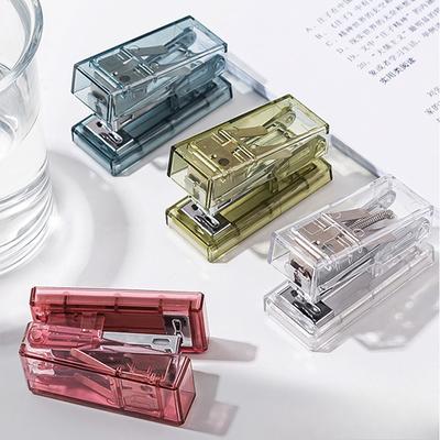 Transparent Labor-saving Flexible Book Order Household Mini Small Stapler Creative Student Desktop Stapler School Supplies New