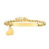Customized ID Bracelet for Women, Stainless Steel Heart Bracelet,engraved Personalized Frienship Valentine's Day Gift