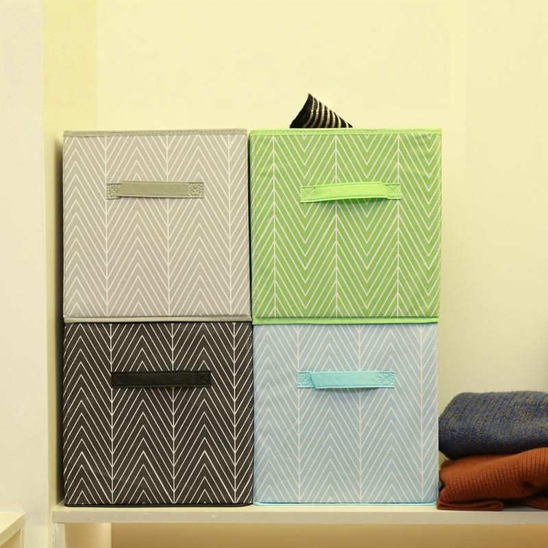 1PC Cube Storage Bins for Clothes Foldable Fabric Closet Storage with Handles Bedroom Wardrobe Organizing Container for Tops