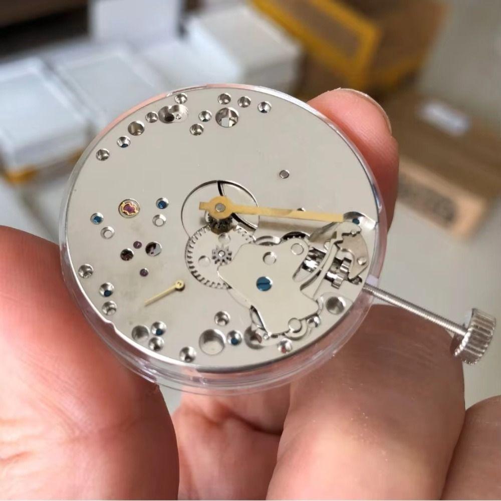 White Movement 6498 Watch Movement Single Calendar Mechanical Watch Movement  Parts Replacement