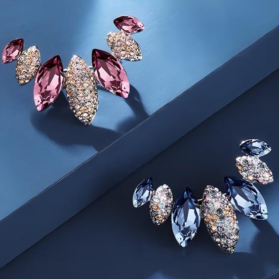 Brooch Irregular Design Sparkling Rhinestones Anti-exposed Brooch Pin Sweaters Collars Hats Bags Coats Scarves Badge Versatile Accessory