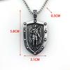 Halskette Griechischer Kriegsgott Engelsflügel Schild Herren Trendy Retro Anhänger