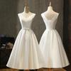 Women’s Short White Elegant Formal Dress – 2026 Style for Graduation, Party, Wedding or Travel.