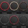 Volvo XC60/S90/S60 Steering Wheel Cover - No-Sew Suede Carbon Fiber; Fits XC40/XC90 Models.