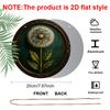 2D Flat, 1pc Vintage Aluminum Metal Sign Wall Art, Dandelion Design with Teal Background & Ornate Golden Frame, 7.87in Indoor/Outdoor Home Cafe