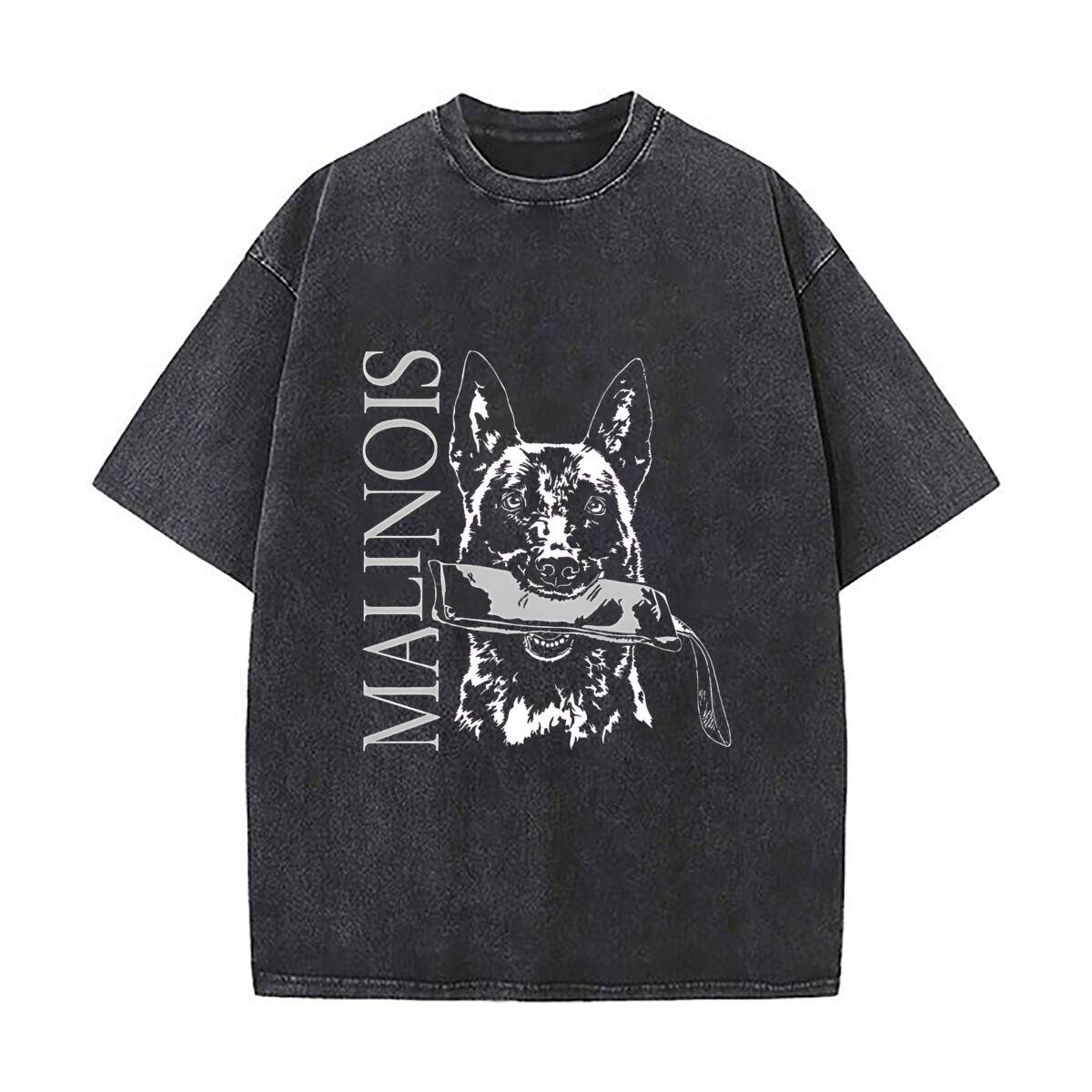 Dog Sports IGP Heavy Men Washed Casual Cotton Short Sleeve Acid Wash Top S