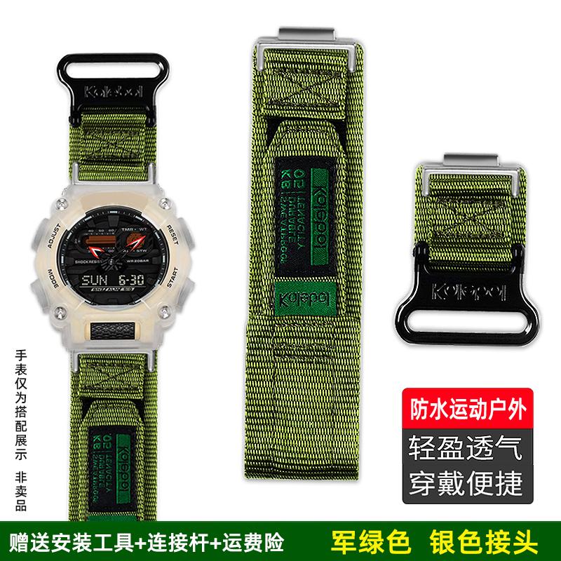 For Casio G-SHOCK Sport Watch GA-900 GA700/750 GA110GB/100/120 Black Gold Black Warrior Modified Nylon Canvas Strap Accessories