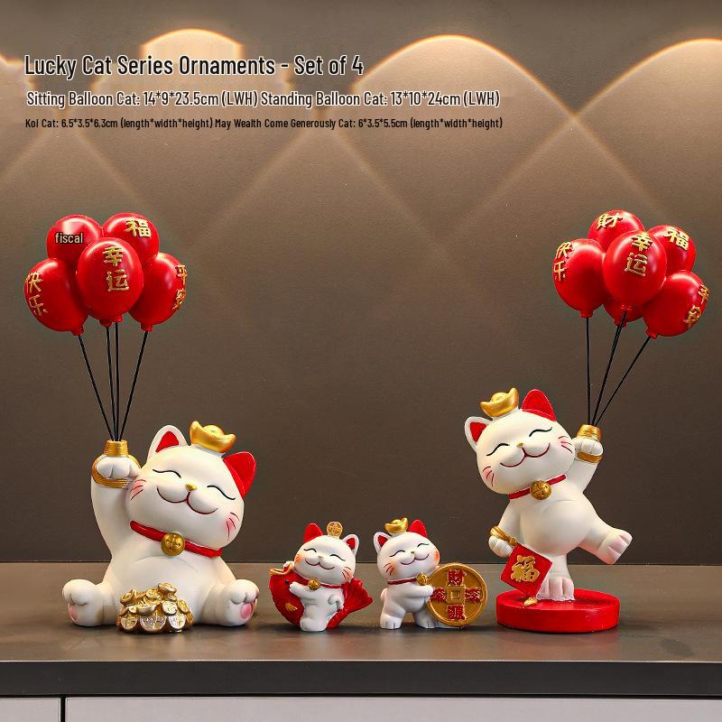Cat Figurine - Perfect for Home Entry, Living Room, Wine Cabinet, or Shoe Cabinet Decoration; Ideal Housewarming Gift