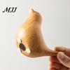 Stylish Room Decor for Home Bird Figurines with Wood Grain Look, Modern Animal Sculptures, Ceramic Birds White Accessories Living Bedroom Office