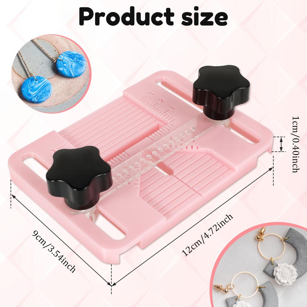 Polymer Clay Earring Drill Guide Piercing Tool for Clay Beads Hole Positioning Design Wear Resistant for Jewelry Making Crafts