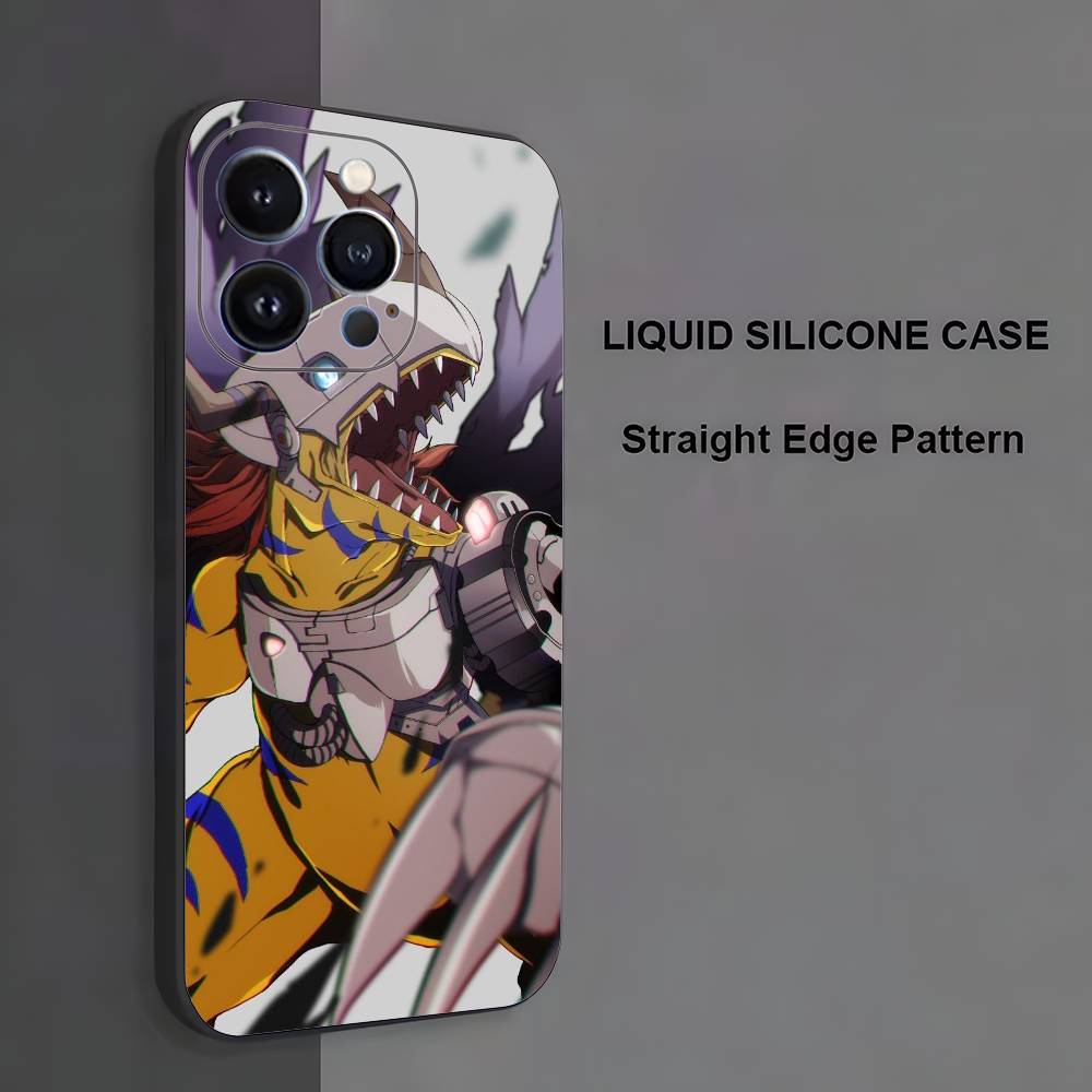 

D-Digimon Cartoon Phone Case For iPhone 17,16,15,14,13,12,11 ,Pro Max,XS,X,XR,SE,Mini,8,7,Soft Silicone Black Cover iPhone13PROMAX