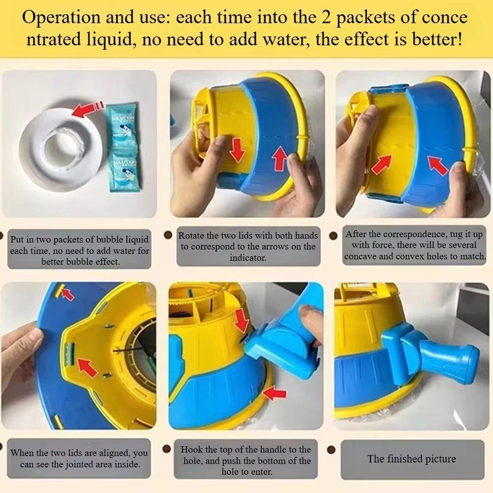 Handheld Multi Hole Bubble Blower Continuous Bubble Children's Toys  Kids Gift