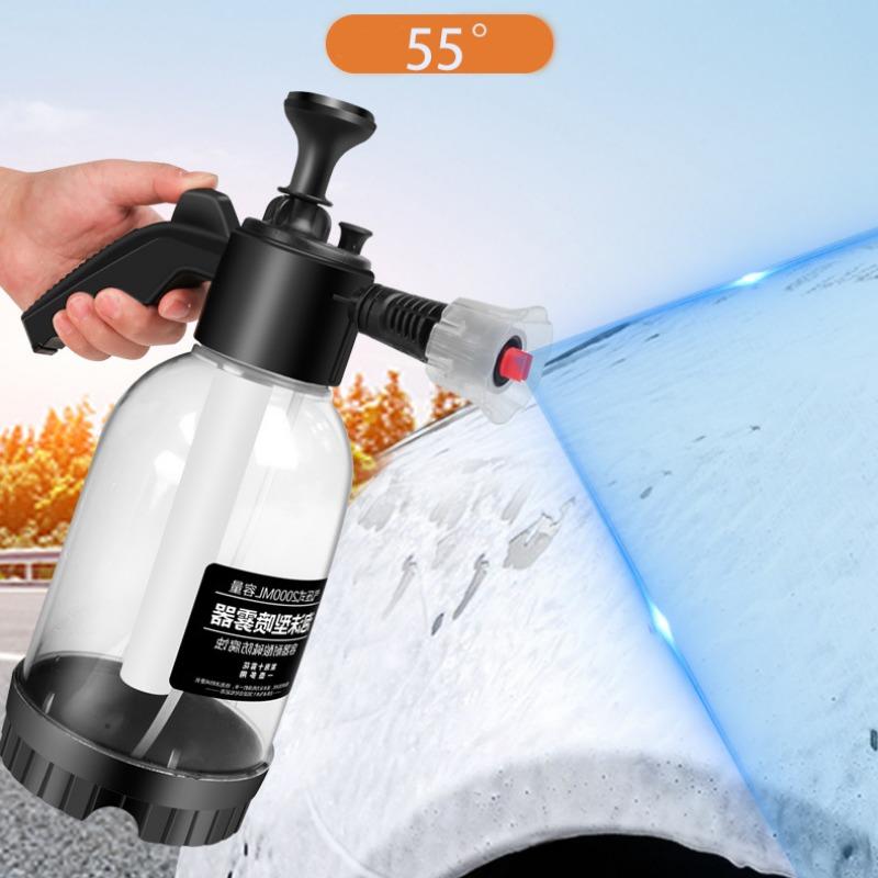 2L Hand Pump Foam Sprayer with 2 Types Hand-held Foam Watering Can Air Pressure Sprayer Plastic Spray Bottle Car Cleaning Tools
