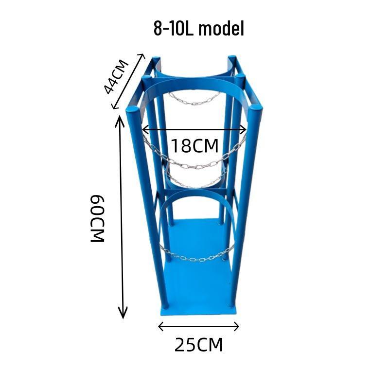 Dual Cylinder Anti-Tip Rack for Lab Oxygen and Acetylene Tanks