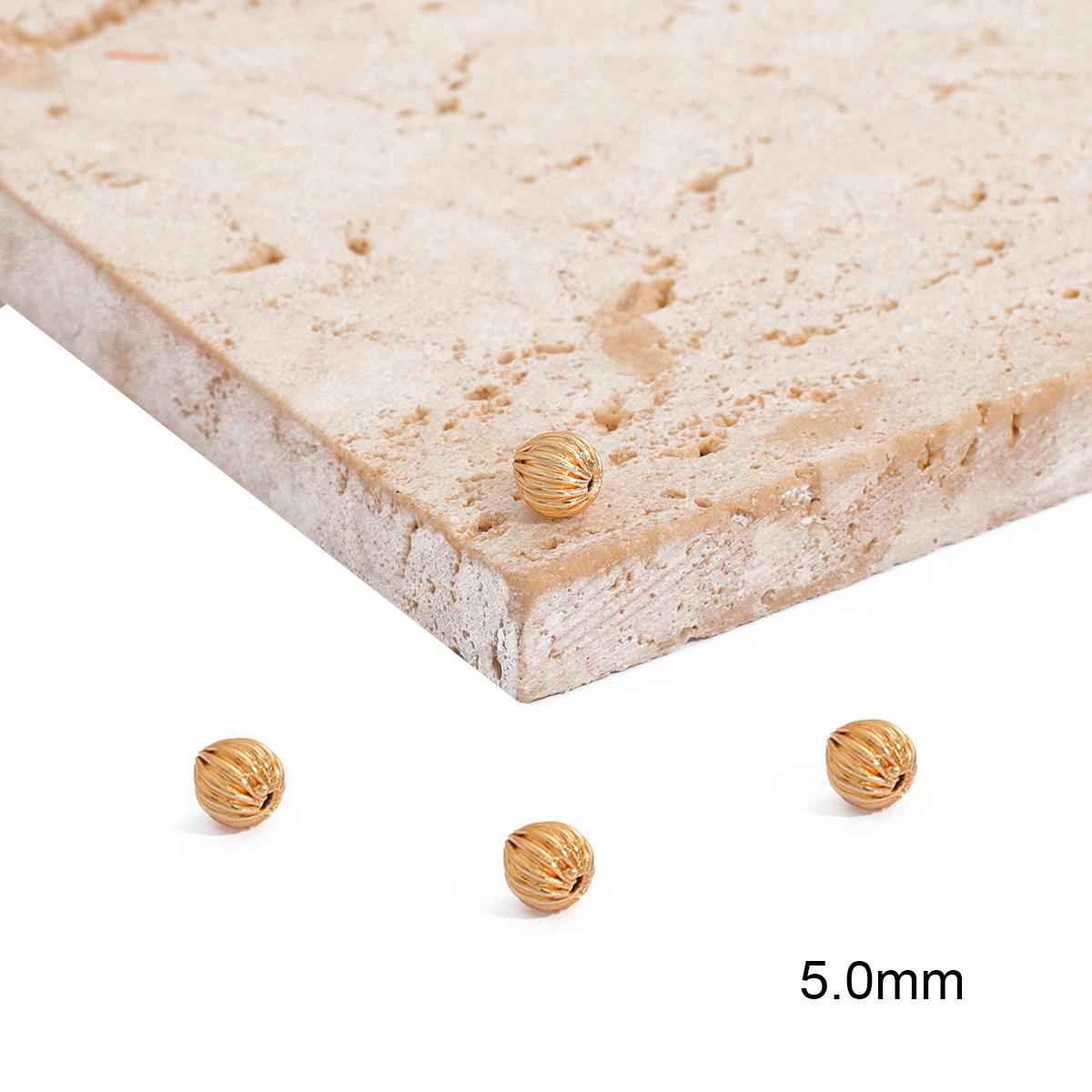 

10/50 шт. мідних кавунових намистин, круглих розпірок для насіння, вільні намистини для виготовлення ювелірних виробів, браслет, намисто своїми руками 5mm 10pcs