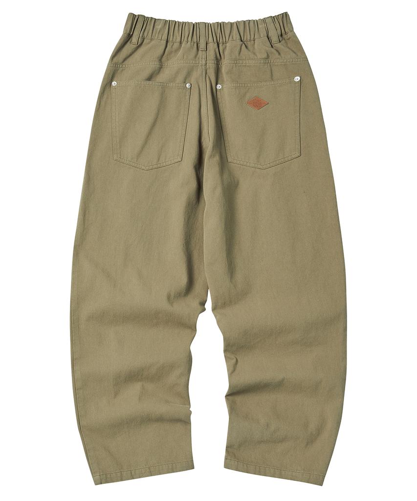 COMONINOZ Cotton Wide Pants [Khaki]