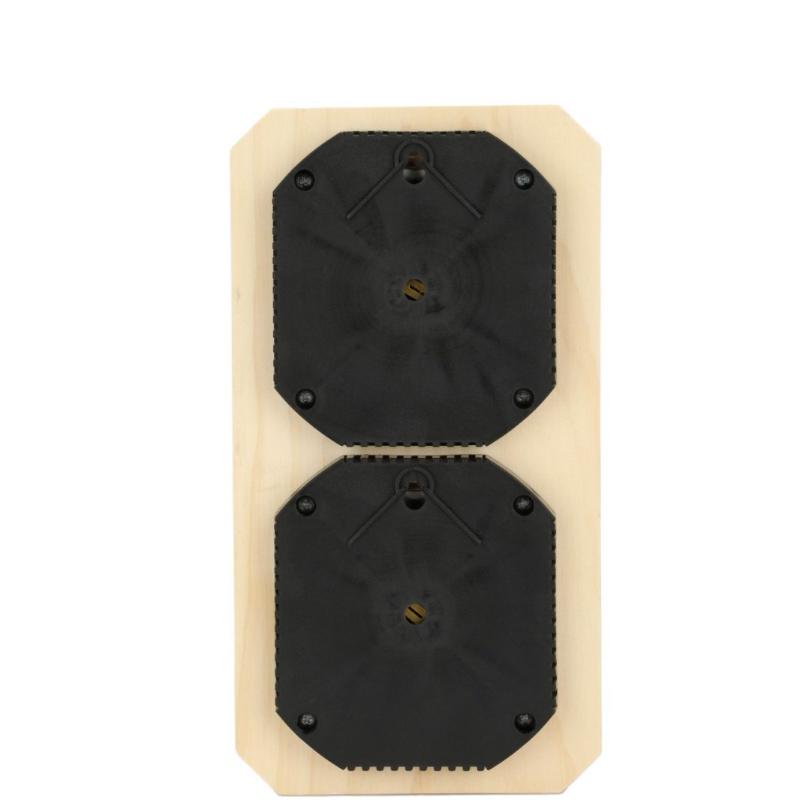 Dual Temperature And Humidity Meter Wall Mounted 2 In 1 Wooden Sauna Thermometer Hygrometer For Hotel Sauna Room
