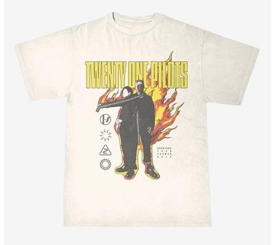 Twenty One Pilots On Fire T-Shirt Unisex Size S-5XL Unisex T-Shirt
