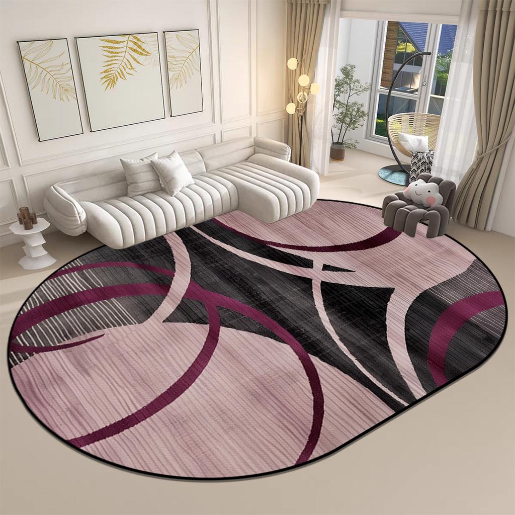 Alfombra Ovalada de Estilo Moderno para Sala de Estar Tamaño Grande Lavable Alfombra para Mesas de Centro Decoración del Hogar IG Alfombras Suaves Antideslizantes Personalizable