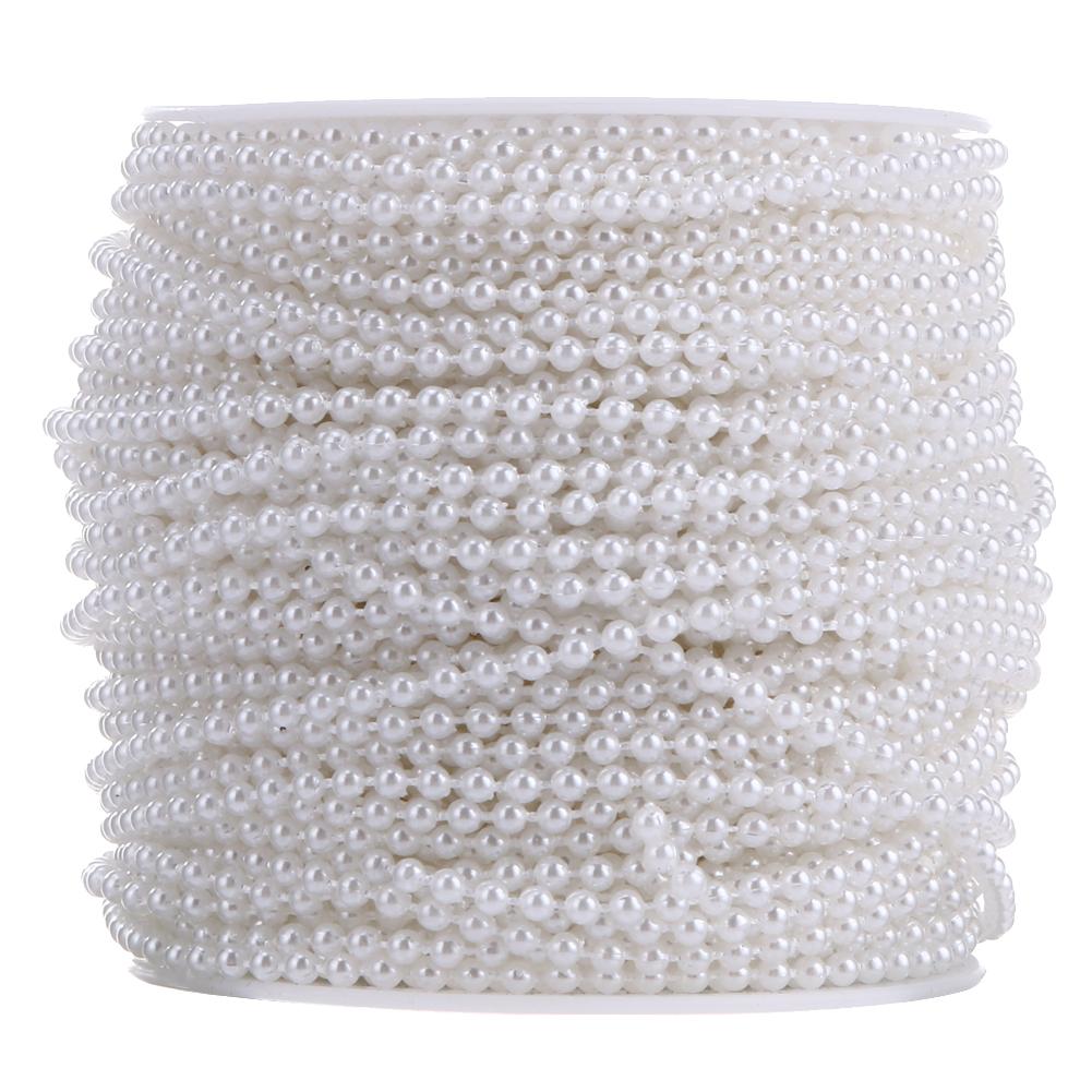 

10 м 3 мм хлопковая нить бусины цепочка акриловое волокно гостиная перегородка бусины занавески подвески орнамент украшение для свадебной вечеринки белый