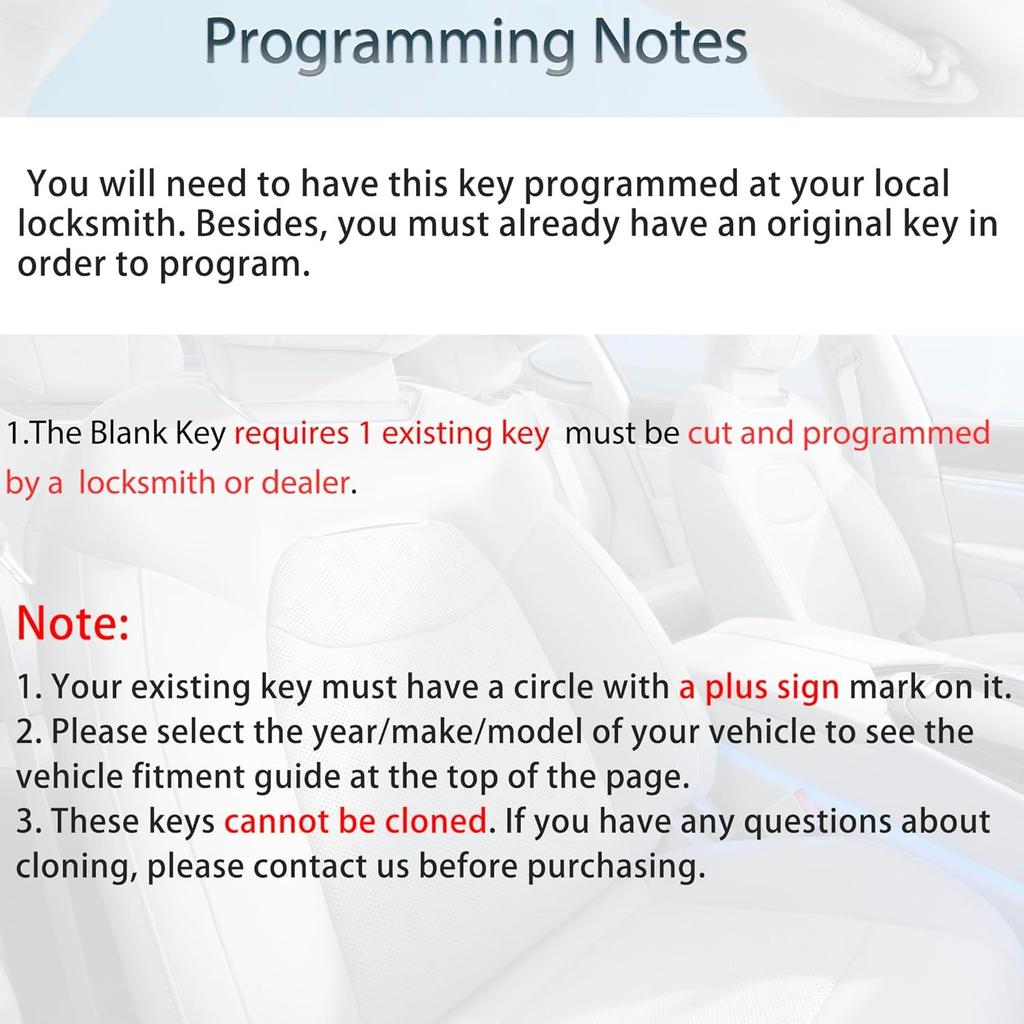 Key Replacement Fits for Malibu Avalanche Cobalt Equinox Acadia Savana Sierra Yu