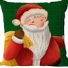 Merry Christmas Decor Cushion Cover 45x45 cm Pillow CaseCartoon Reindeer Santa Claus Printed Throw Pillowcase Linen Pillow Cover