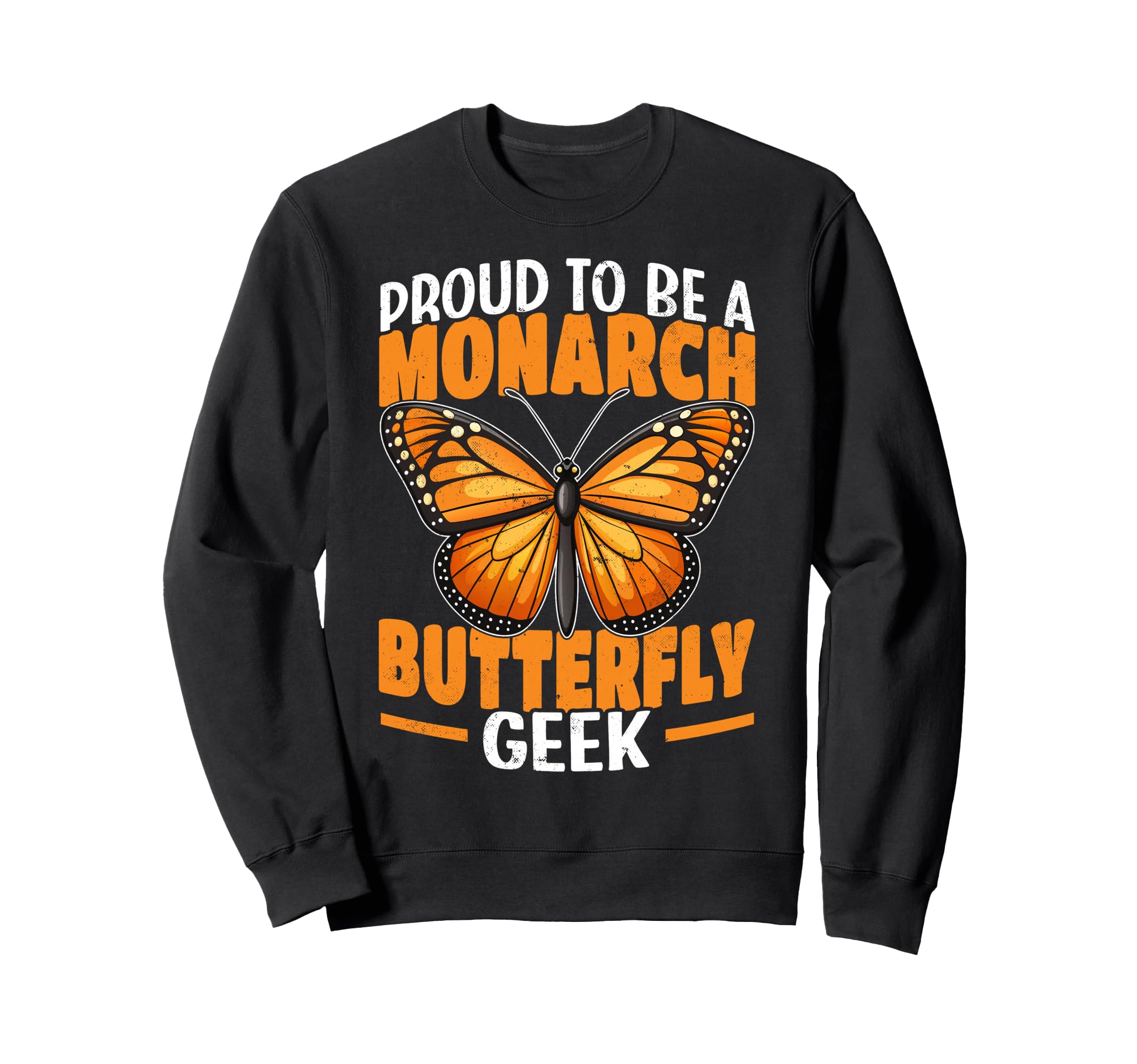 

Butterfly Nature Monarch Butterfly Graphic Design Orange Sweatshirt чёрный