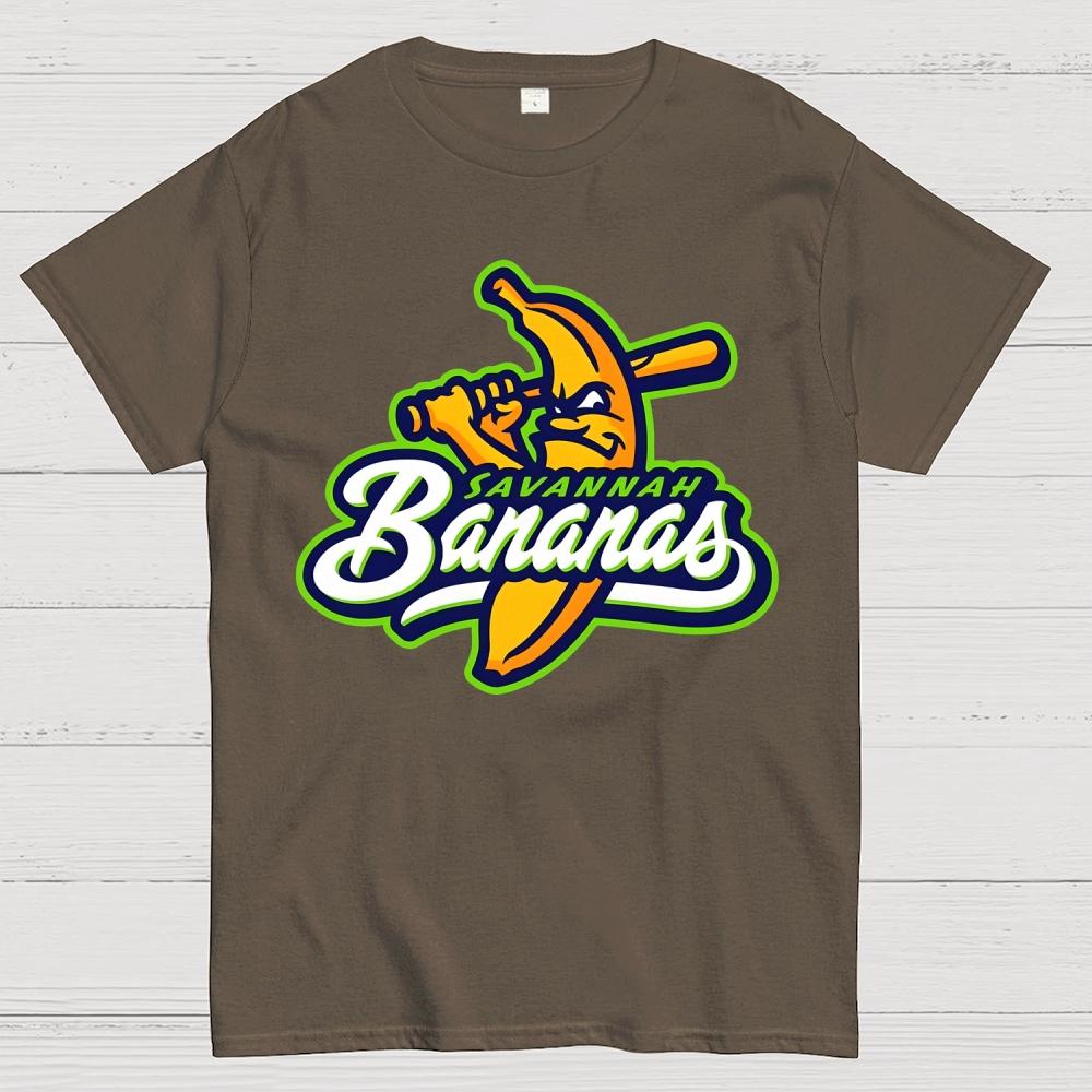 Savannahs Bananas Logo Unisex 100% Cotton Summer Casual Cool Loose T-Shirt