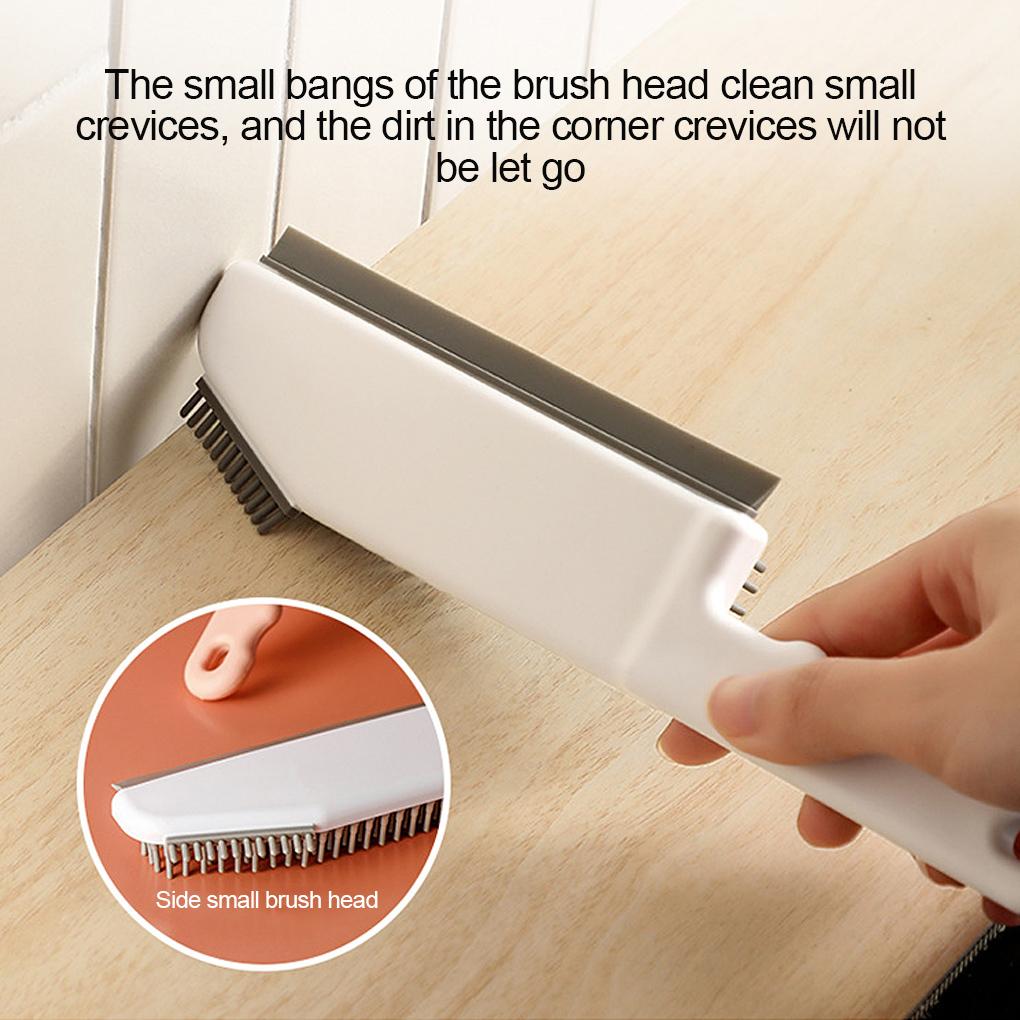 Cleaning Brush 3-in-1 Handheld Handle Side Handheld Handle Scraper Silicone Window Dirt Removing Tool for Bathroom Kitchen