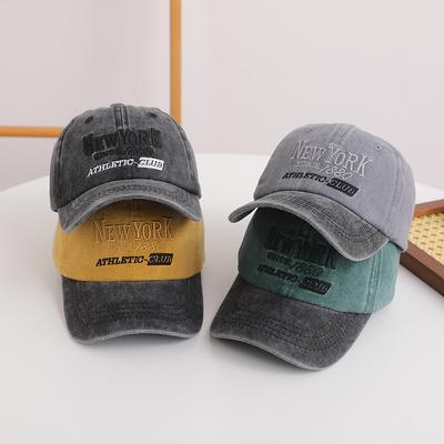 Vintage Kids Letter Embroidery Baseball Caps 3-8 Years Boy Girl Outdoor Adjustable Sun Visor Hat Streetwear Children Hip Hop Hat