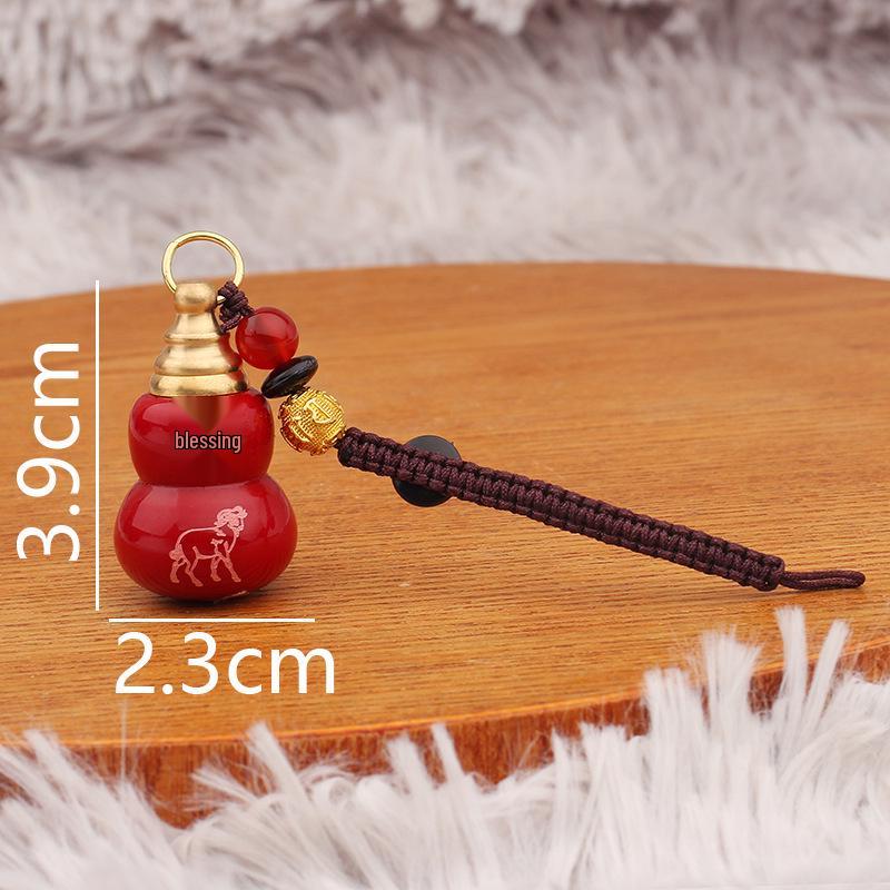 Zodiac Gourd Cinnabar Pendant & Keychain Craft Accessories