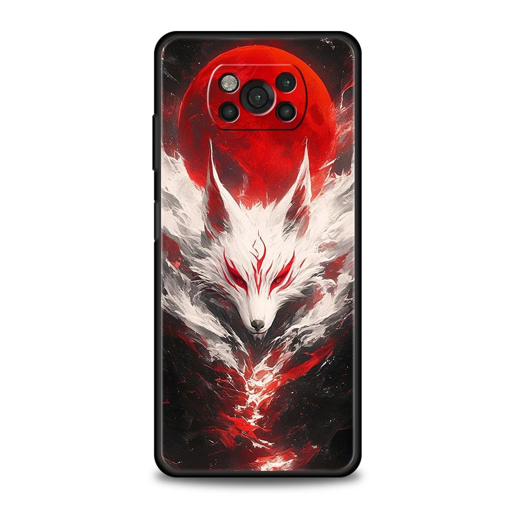 Red Fox Phone Case for Xiaomi Poco F7 F6 F5 F4 F3 X6 X5 X4 X3 NFC F7 Ultra M4 C51 C55 GT 5G Soft TPU Cover Fundas Capa Coque Bag