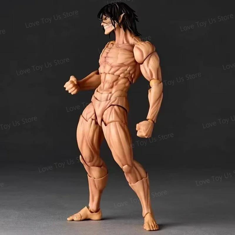 Amazing Yamaguchi Revoltech Attack on Titan Eren Jaeger Action Figure Movable PVC Collection Model Playthings Figures Doll