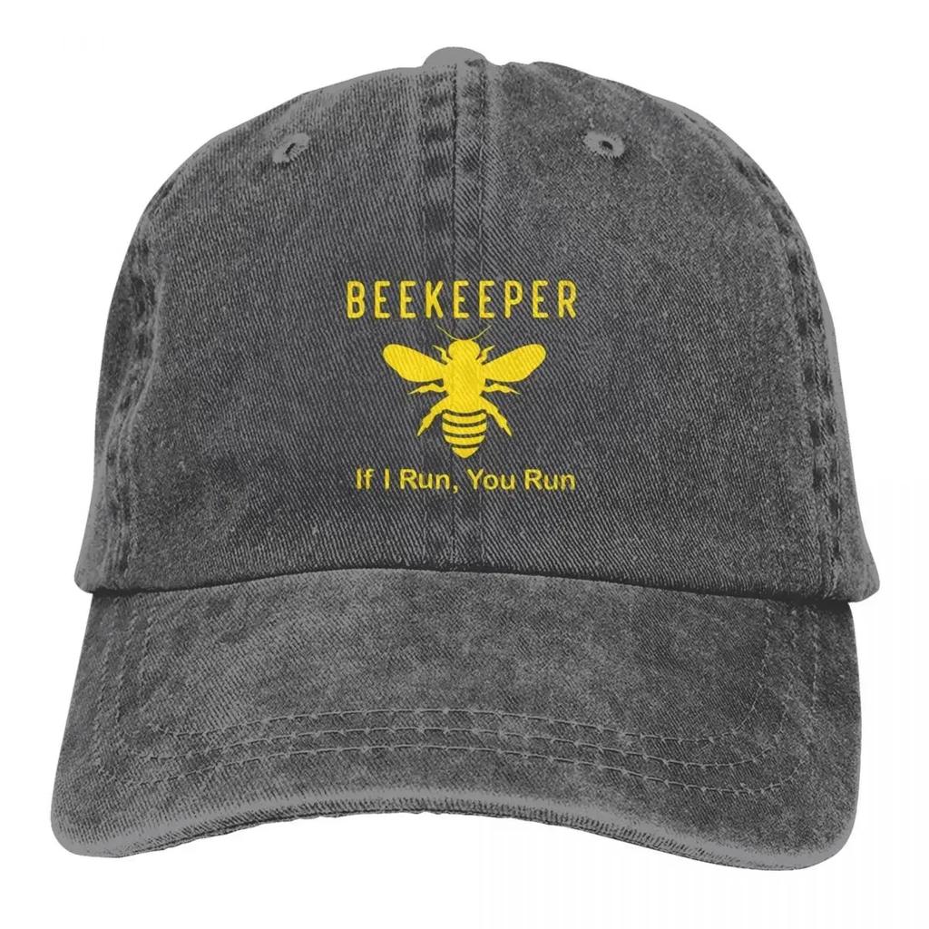 Apicoltore Se Corro Io Corro Cappellino da Baseball Divertente Apicoltura Moda Outdoor Cappelli Hip Hop Cappellini da Baseball Lavati Stampati alla Moda