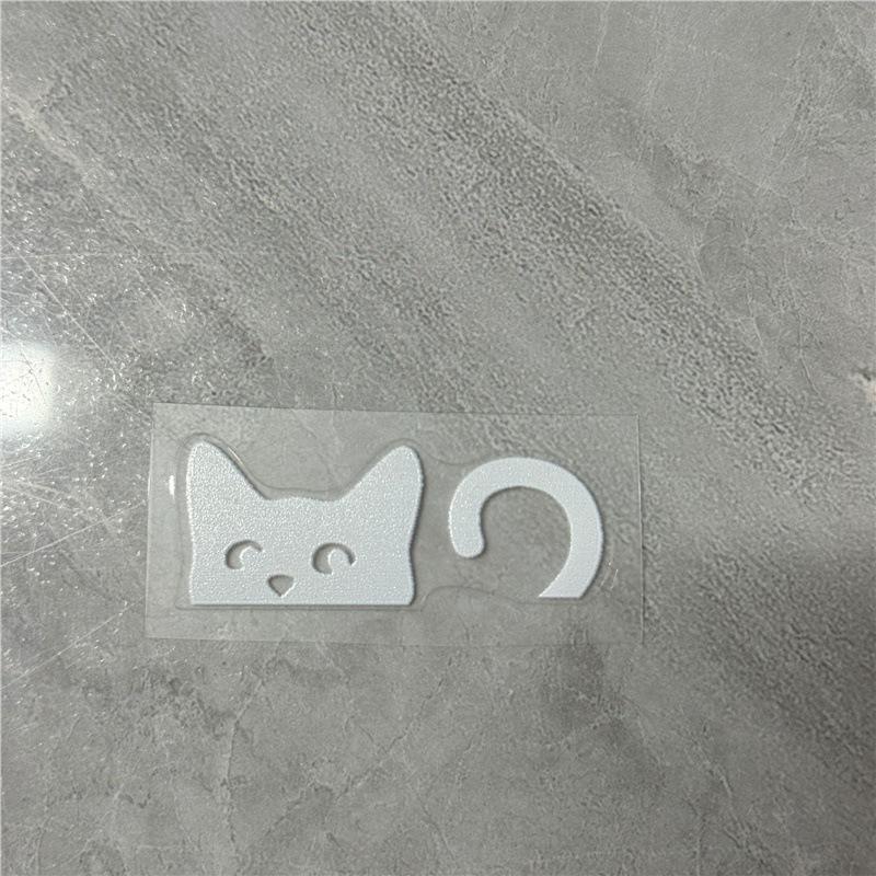 

[Q]Cute Black Cat Peeking Car Rearview Mirror Sticker Waterproof Vinyl Decal For Car Mirror Window Bumper Auto Decor Car Styling белый