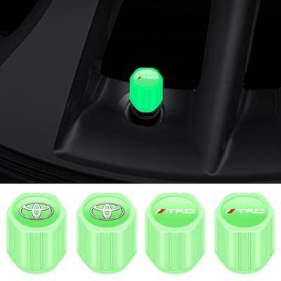 Leuchtende Autoreifenventilkappen Fluoreszierende Motorradradreifen Für GR TRD Chr Corolla Yaris Rav4 E150 E120 Land Cruiser 200