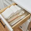 4 Pack Wide XL Drawer Organizer Clear Cabinet Insert Storage Solutions Kitchen Bathroom Pantry Decluttering Easy Visibility