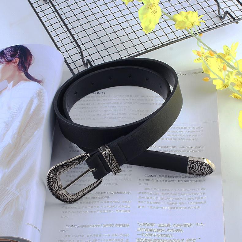 Elegant Metal Flower Buckle Waist Belt For Ladies Fashionable Outerwear And Skirts Carved Flower