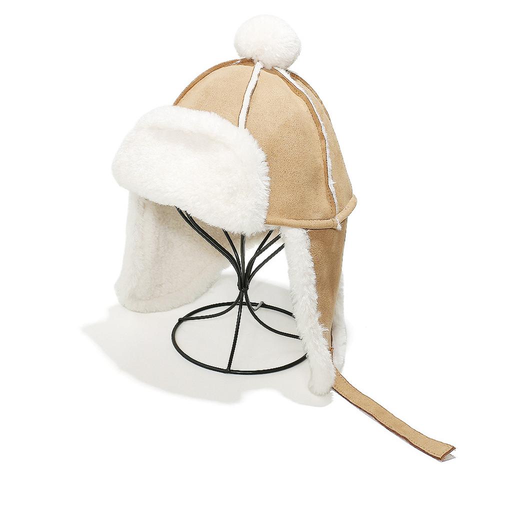 Men's And Women's Suede Plush Thick Warm Ski Hats