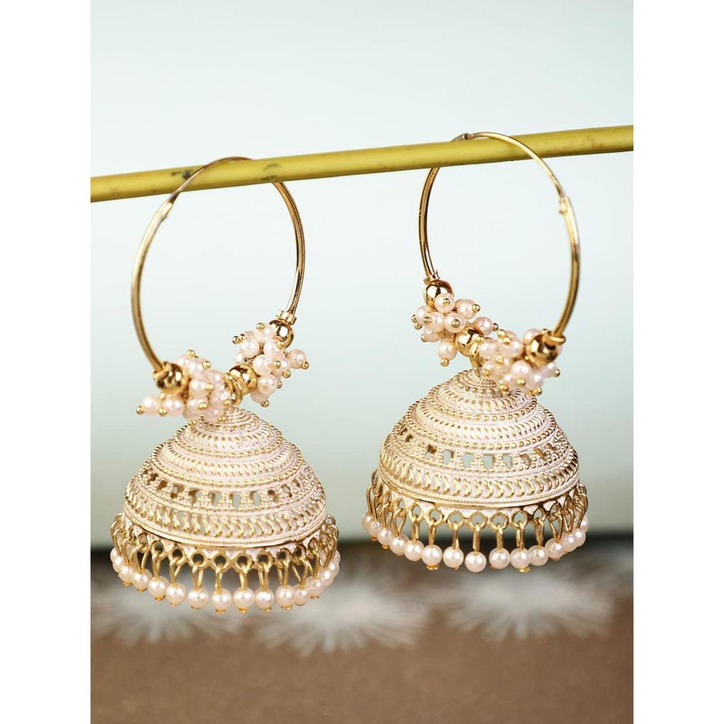 Latest Stylish Traditional Hoop Jhumki Earrings for Women & Girls