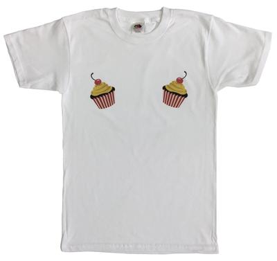 Camiseta Impresa de Cofre de Cupcakes