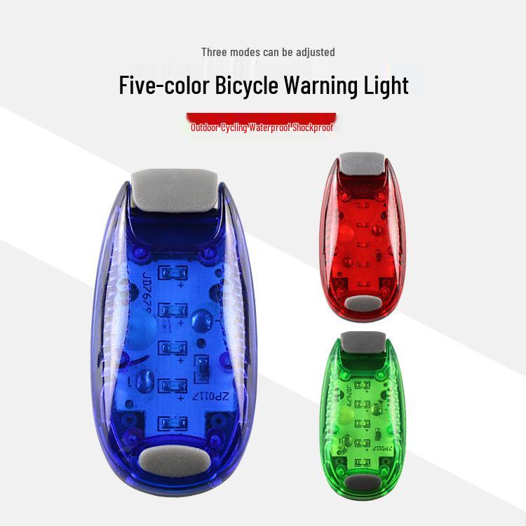 Luce di Sicurezza a LED a Cinque Luci per Bicicletta e Zaino: Luce di avvertimento multifunzionale per ciclismo e corsa all'aperto