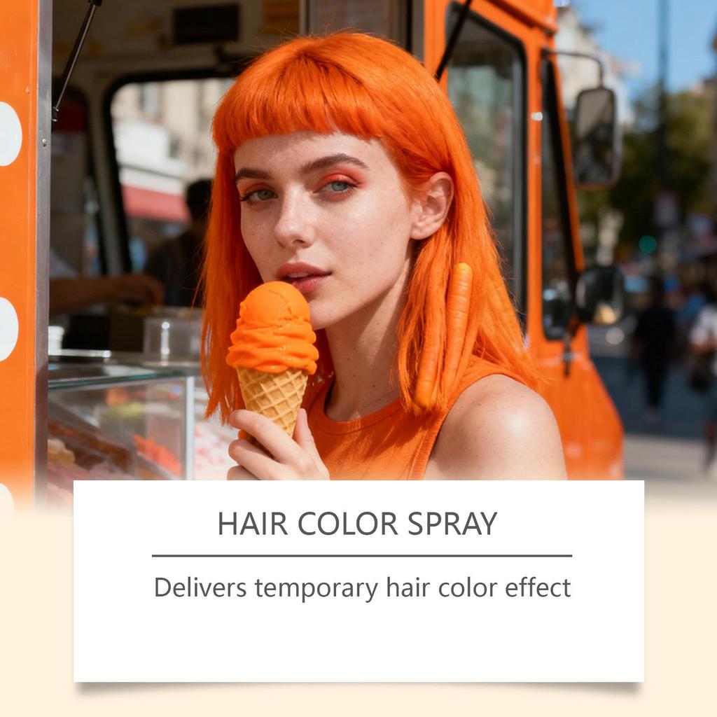 EELHOE Orange Temporary Hair Color Spray - Gentle, Vibrant, and Natural Fashion Shades