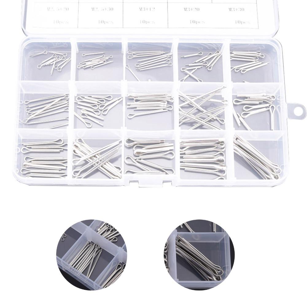 

150 Pcs 304 Stainless Steel Cotter Pins 15 Sizes Heavy Duty Cotter Pin Assortment Kit Small Cotter Pins Hardware Pins 1